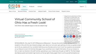 Virtual Community School of Ohio Has a Fresh Look! - PR Newswire