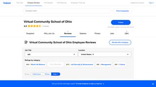 Working at Virtual Community School of Ohio: Employee Reviews ...