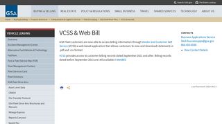 VCSS & Web Bill | GSA