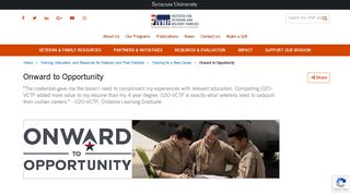Onward to Opportunity - Institute for Veterans and Military Families