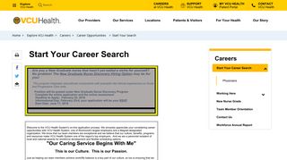 Career Search | VCU Health