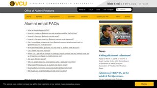 Alumni email FAQs - VCU Alumni