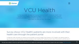 VCU Health Patient Portal - Cerner