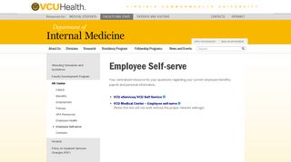 Employee Self-serve – VCU Department of Internal Medicine