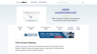 Vdesk-us.jpmchase.com website. Citrix Access Gateway.