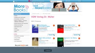 VDM Verlag Dr. Müller - 32813 Products - MoreBooks!