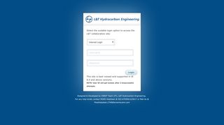 Login Page - L&T Hydrocarbon Engineering