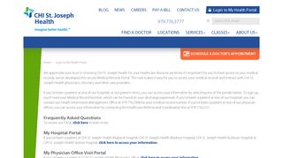 Login to My Health Portal | CHI St. Joseph Health System