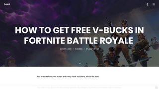 6 Ways to Get Free V-Bucks in Fortnite Battle Royale (in 3 Minutes ...