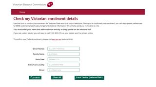 Check my Victorian enrolment details