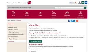 VoterAlert - Victorian Electoral Commission