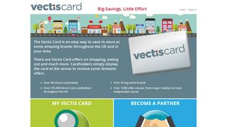 Vectis Card - Save in-store throughout the UK