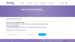 Account Register -Vectone Mobile UK