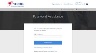 Password Assistance | Vectren
