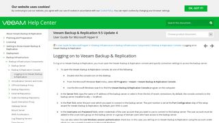 Logging on to Veeam Backup & Replication - Veeam Backup Guide ...