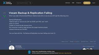 Veeam Backup & Replication Failing - Experts Exchange