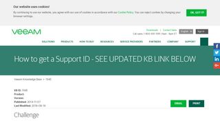 KB1945: How to get a Support ID - SEE UPDATED KB LINK ... - Veeam