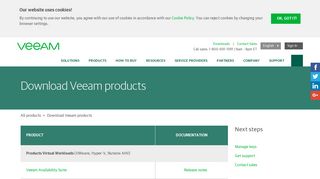 Download products for VMware and Hyper-V – Veeam Software