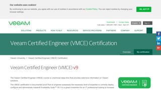 Veeam Certified Engineer (VMCE) training course and exam