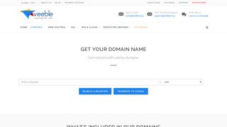 New Domain Registration - Register Your Domain With Veeble
