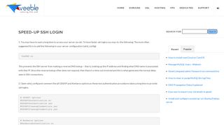 Speed-up SSH Login - Veeble KnowledgeBase
