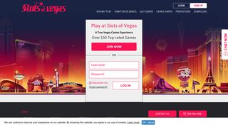 Login here - Slots of Vegas