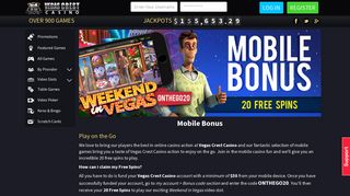 Vegas Crest Casino - Mobile Bonus