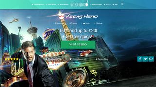 Vegas Hero Casino - Click here & get 100% and up to £200 + Free ...