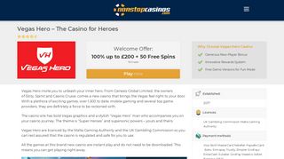 Vegas Hero – The Casino for Heroes | - nonStopCasinos.com