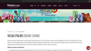 Vegas Palms Online Casino | Fortune Lounge