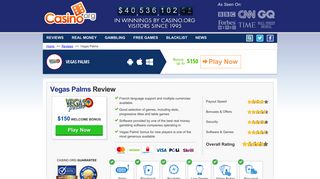 Vegas Palms Casino 2019 - Review & 200% Bonus Up To €$100!