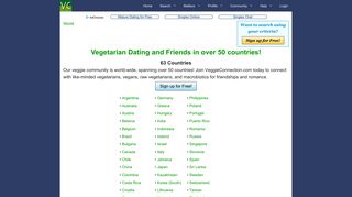 Vegetarian Matches by Region - Veggie Connection