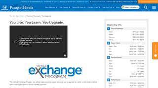 Vehicle Exchange Program Woodside | Paragon Honda