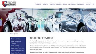 Vehicle Dealer Services F&I products including Vehicle Service ...