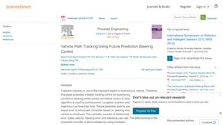 Vehicle Path Tracking Using Future Prediction Steering Control ...