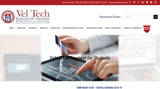 Fee Payment for Students - Vel Tech - Veltech University
