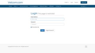 Client Area - Velcom.com