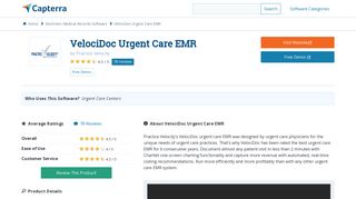 VelociDoc Urgent Care EMR Reviews and Pricing - 2019 - Capterra