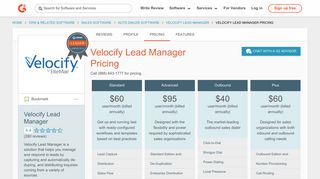 Velocify Lead Manager Pricing 2019 | G2 Crowd