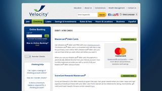 Debit / ATM Cards | Velocity Credit Union