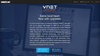 Velocity.Net is VNET Fiber - Same Local Company but with New ...