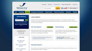 Loan Payments | Velocity Credit Union