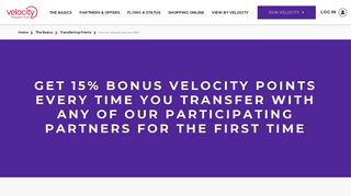 New Velocity Member Offer | Velocity Frequent Flyer