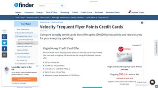 Velocity Frequent Flyer Credit Cards w/ up to 200,000 bonus points