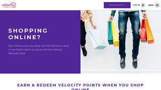 Shop online | Earn & Redeem Velocity Points | Velocity Frequent Flyer