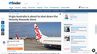 Virgin Australia is about to shut down the Velocity Rewards Store ...