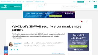 VeloCloud's SD-WAN security program adds more partners - TechTarget