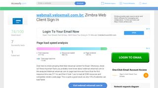 Access webmail.veloxmail.com.br. Zimbra Web Client Sign In