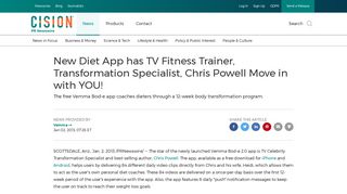 New Diet App has TV Fitness Trainer, Transformation Specialist, Chris ...
