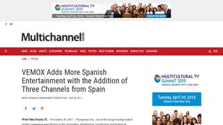 VEMOX Adds More Spanish Entertainment with the Addition of ...
